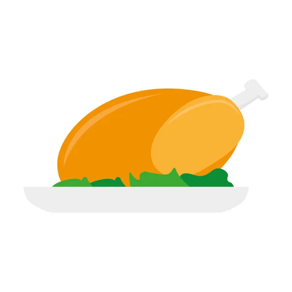 Roast turkey icon — Stock Vector