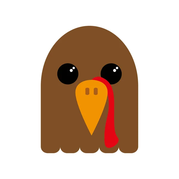 Icono de dibujos animados de un pavo — Vector de stock