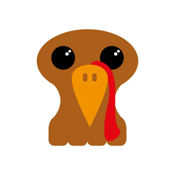 Icono de dibujos animados de un pavo — Vector de stock