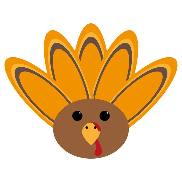 Cartoon icon of a turkey — Stock Vector