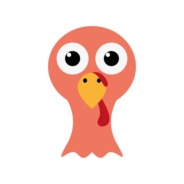 Icono de dibujos animados de un pavo — Vector de stock