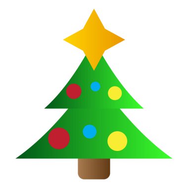 İzole edilmiş Noel ağacı simgesi