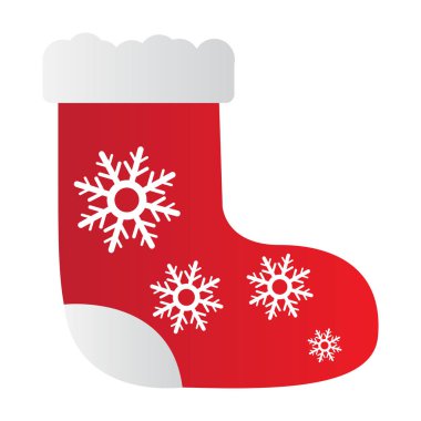 Dekore edilmiş Noel Baba çizmesi simgesi