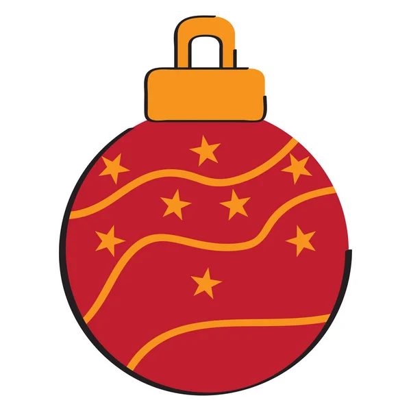 Weihnachtsball-Ikone — Stockvektor