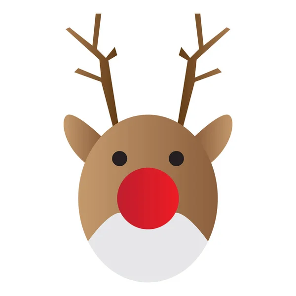 Isolated reindeer head icon — Stock Vector