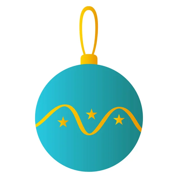 Kerstmis bal pictogram — Stockvector