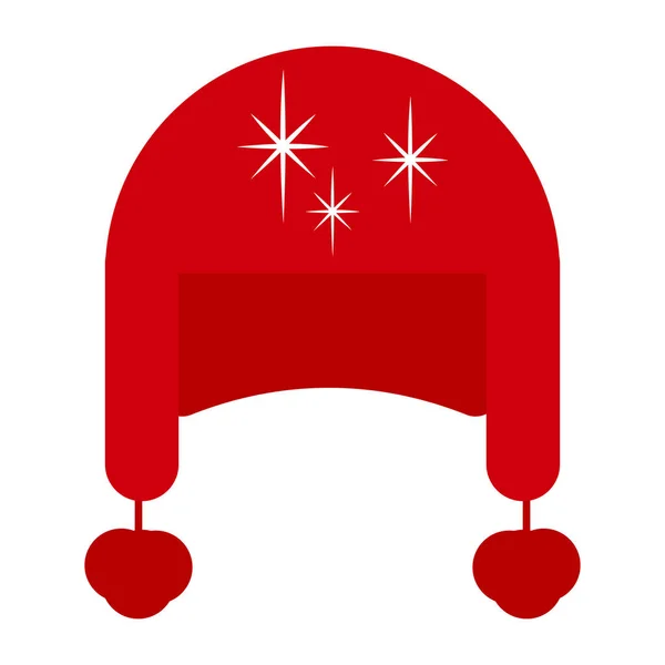 隔離された赤い帽子のアイコン — ストックベクタ