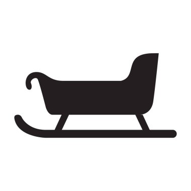 İzole edilmiş Noel Baba kızağı simgesi