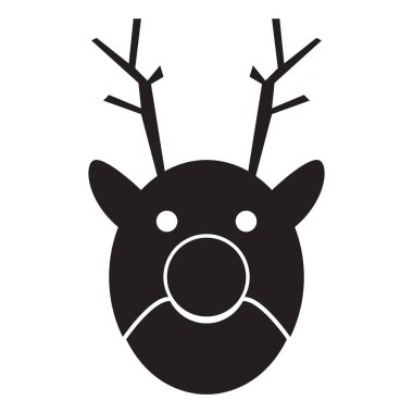 İzole olmuş ren geyiği başı simgesi