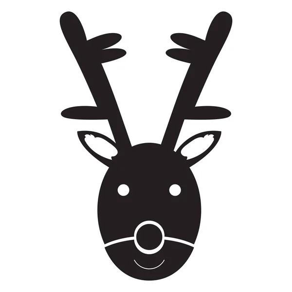 Изолированная икона головы оленя — стоковый вектор
