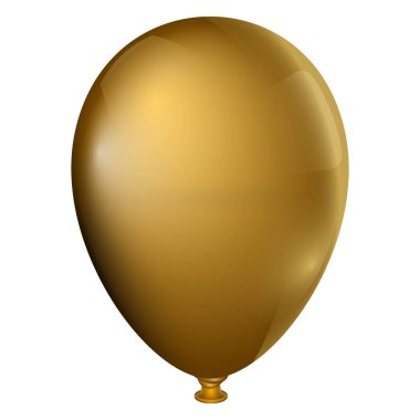 İzole edilmiş parlak altın balon