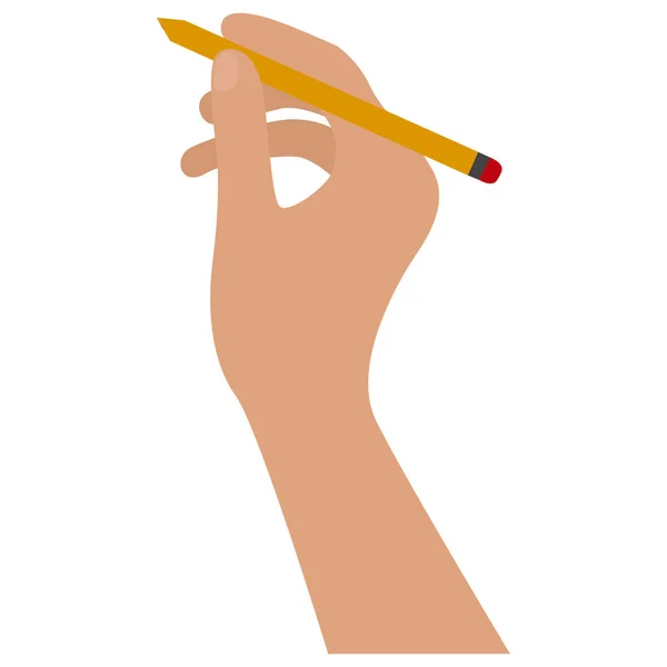Hand mit Bleistift — Stockvektor