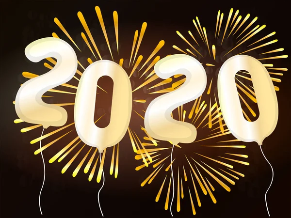 Feliz ano novo 2020 cartão — Vetor de Stock