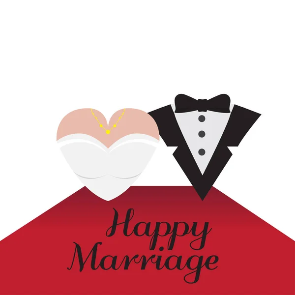 Couples mariés robes — Image vectorielle