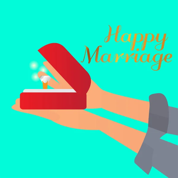 Happy marriage illustration — Stock Vector