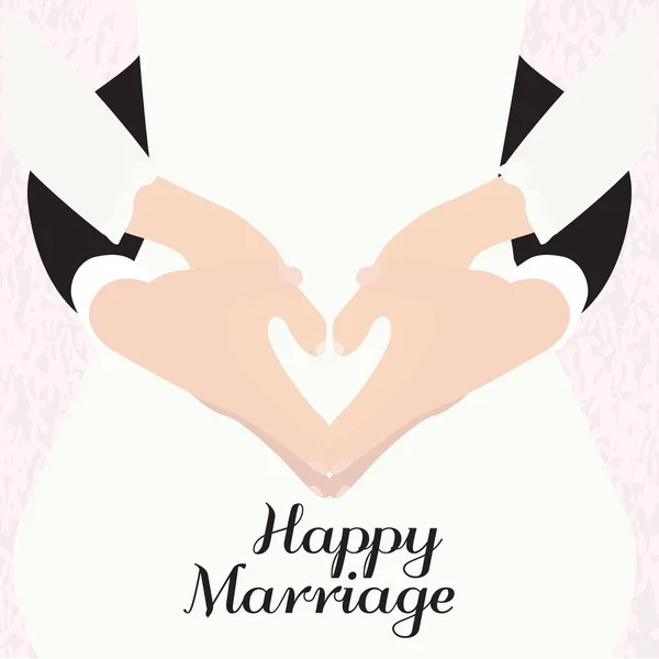 Happy marriage illustration — Stock Vector