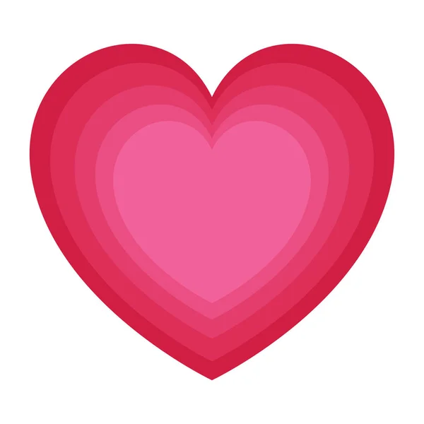 3D srdce růžové — Stockový vektor
