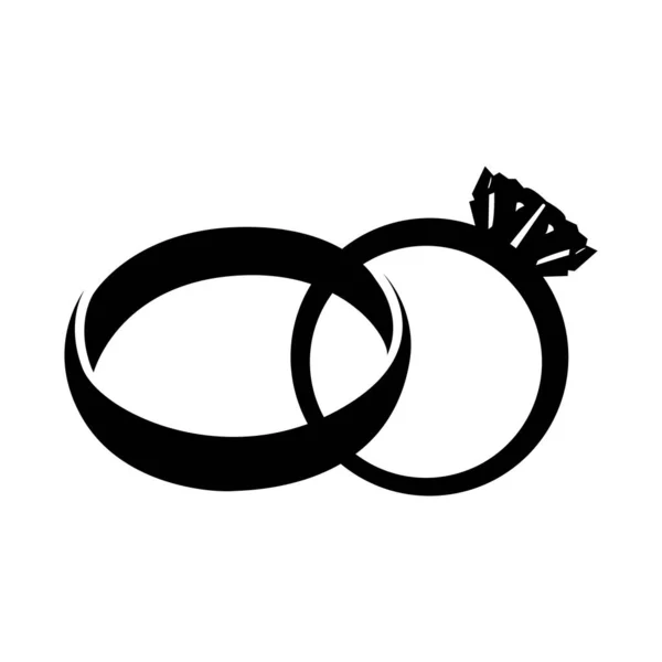 Wedding Rings Silhouette Stock Vector Image by ©Simeon.VD #83138288