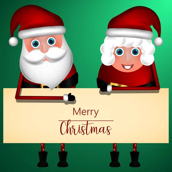 Feliz tarjeta de felicitación de Navidad — Vector de stock