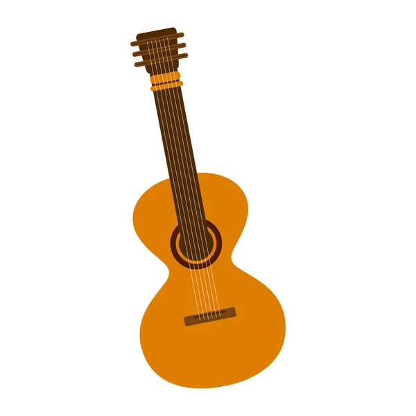 Geïsoleerde houten gitaar — Stockvector