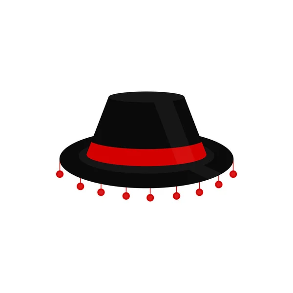 Sombrero taurino aislado — Vector de stock