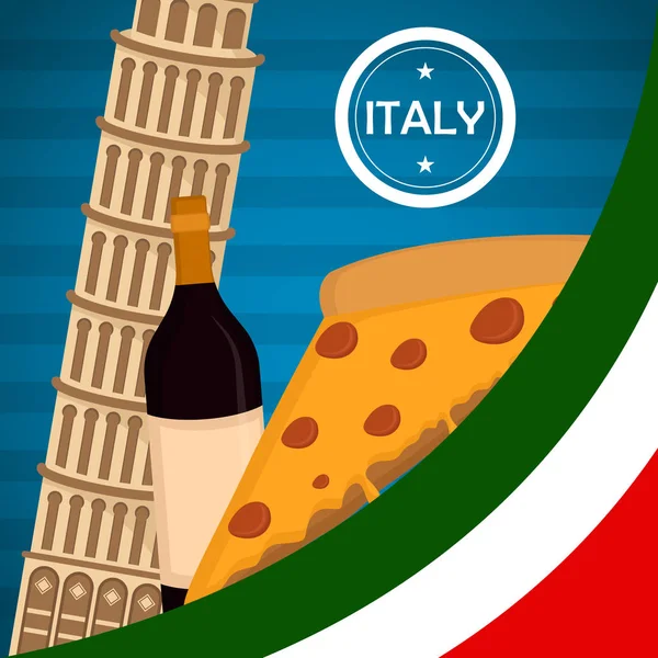 Viajar a Italia — Vector de stock