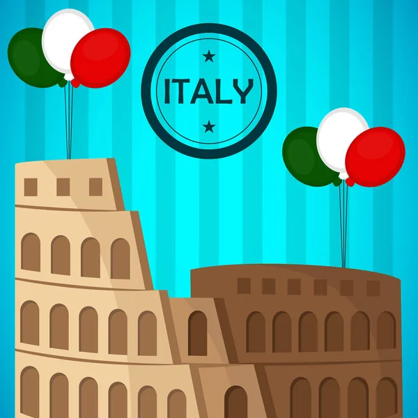 Viajar a Italia — Vector de stock