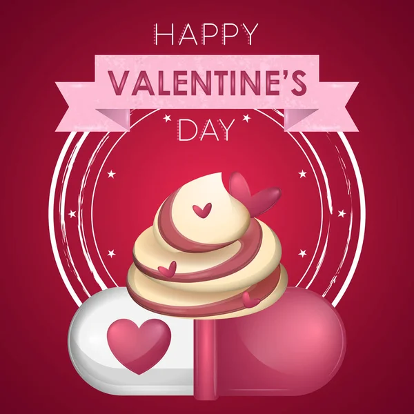 Biglietto di auguri per San Valentino — Vettoriale Stock