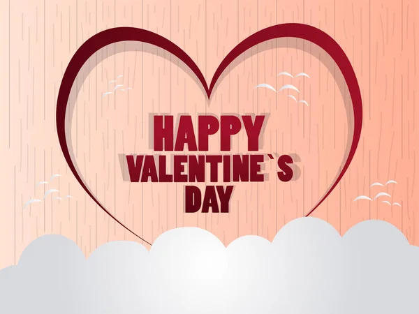 Tarjeta feliz día de San Valentín — Vector de stock