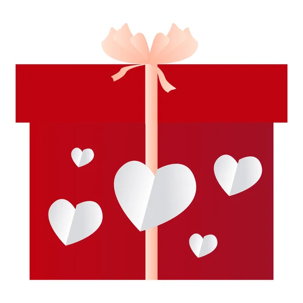 Valentine day gift box — Stock Vector