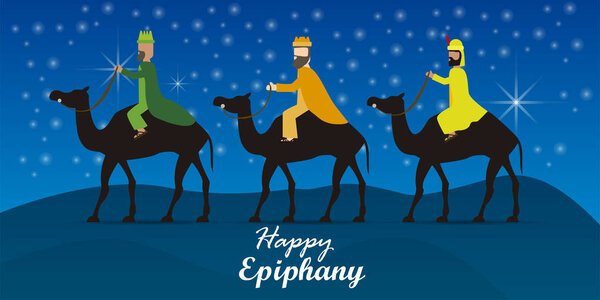 Happy Epiphany day card