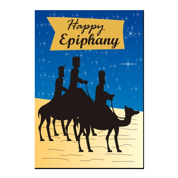 Happy Epiphany day card — Stockový vektor