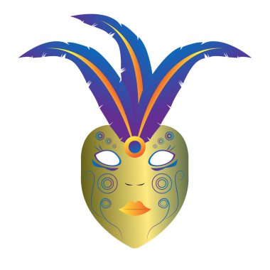 Mardi gras tiyatro maskesi simgesi