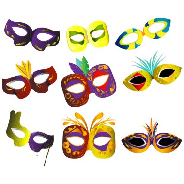 Mardi gras tiyatro maskesi simgesi