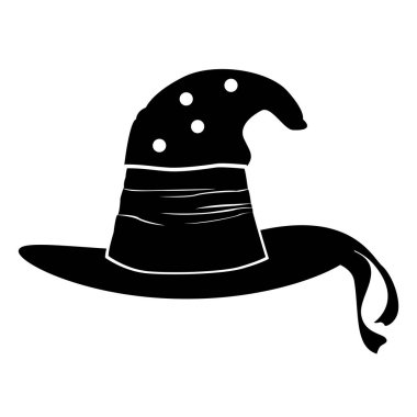 Mardi Gras için süslü şapka silueti.