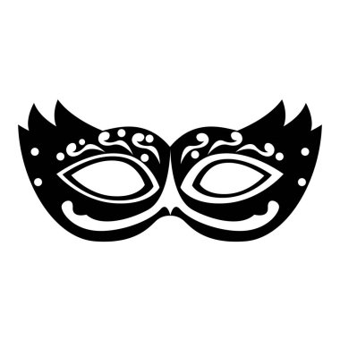 Mardi Gras tiyatro maskesi silueti