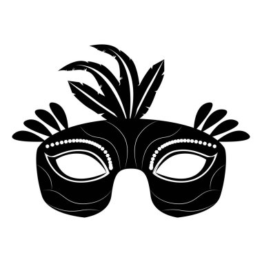 Mardi Gras tiyatro maskesi silueti