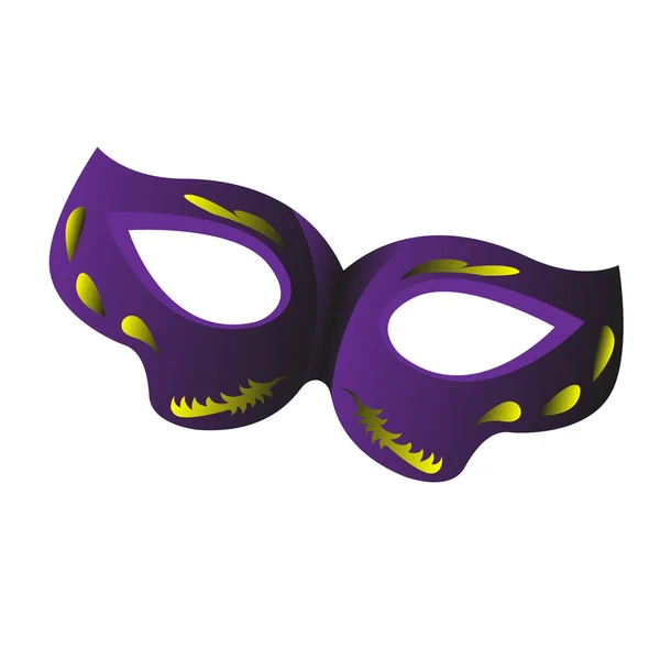 Mardi gras theater masker icoon — Stockvector