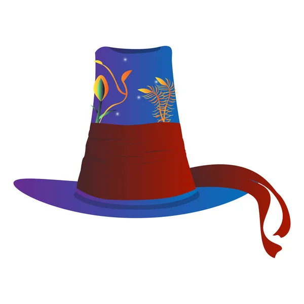 Chapeau isolé décoré pour mardi gras — Image vectorielle