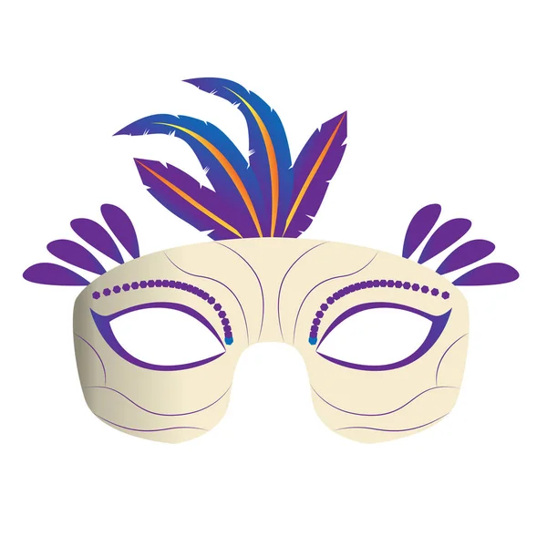 Mardi gras teatro maschera icona — Vettoriale Stock