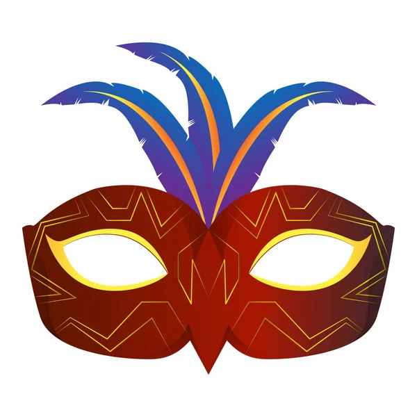 Mardi Gras theater mask icon — Stock Vector