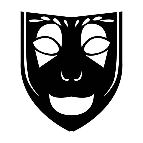 Máscara de teatro Mardi Gras silueta — Vector de stock