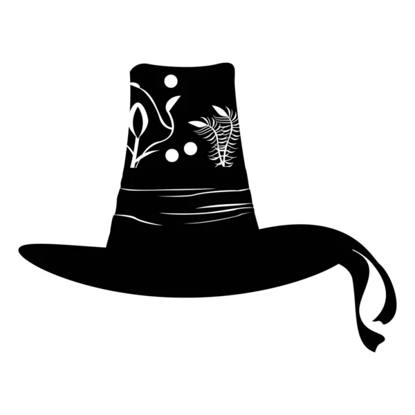 Silhouette di cappello decorato per mardi gras — Vettoriale Stock