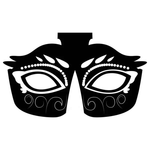 Mardi Gras theater masker silhouet — Stockvector