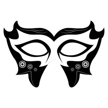 Mardi Gras tiyatro maskesi silueti