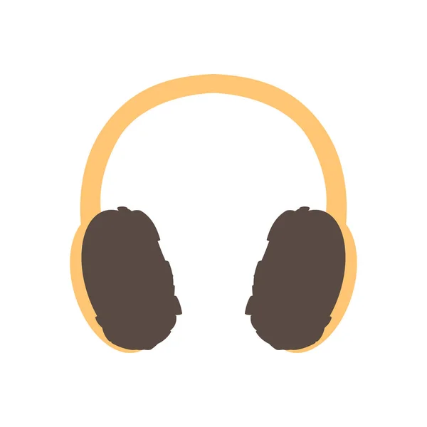 Izolovaný obrázek sluchátek — Stockový vektor