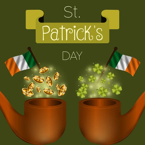 Saint Patricks days card — Stock Vector