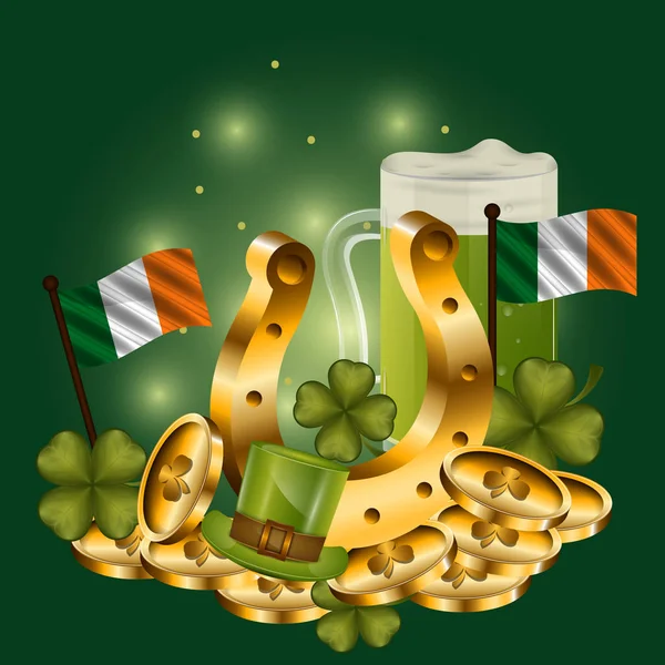 Saint Patricks days card — Stock Vector