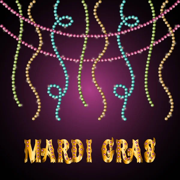 Glückliche Mardi Gras Karte — Stockvektor