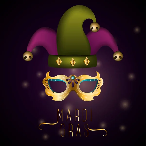 Mardi Gras posteri — Stok Vektör